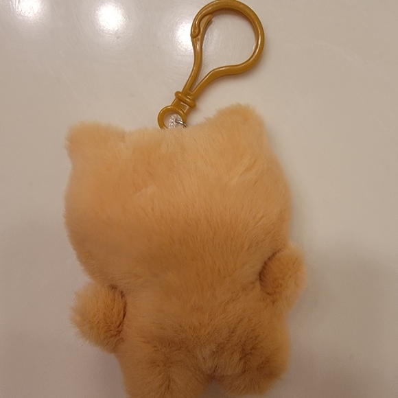 Cute Tan Bear Keychain with Bow Tie - Picture 2 of 2